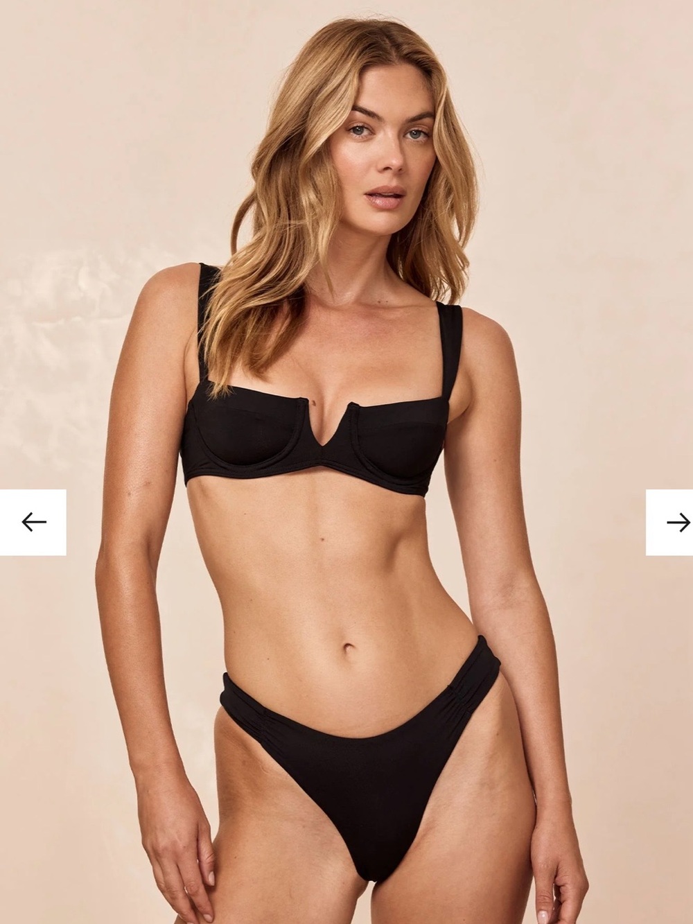 Monday Swimwear Black Underwire Bikini Set